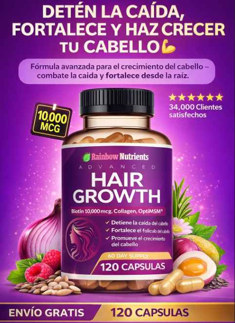 Hair Growth Advanced💜 – Biotina + Colágeno
